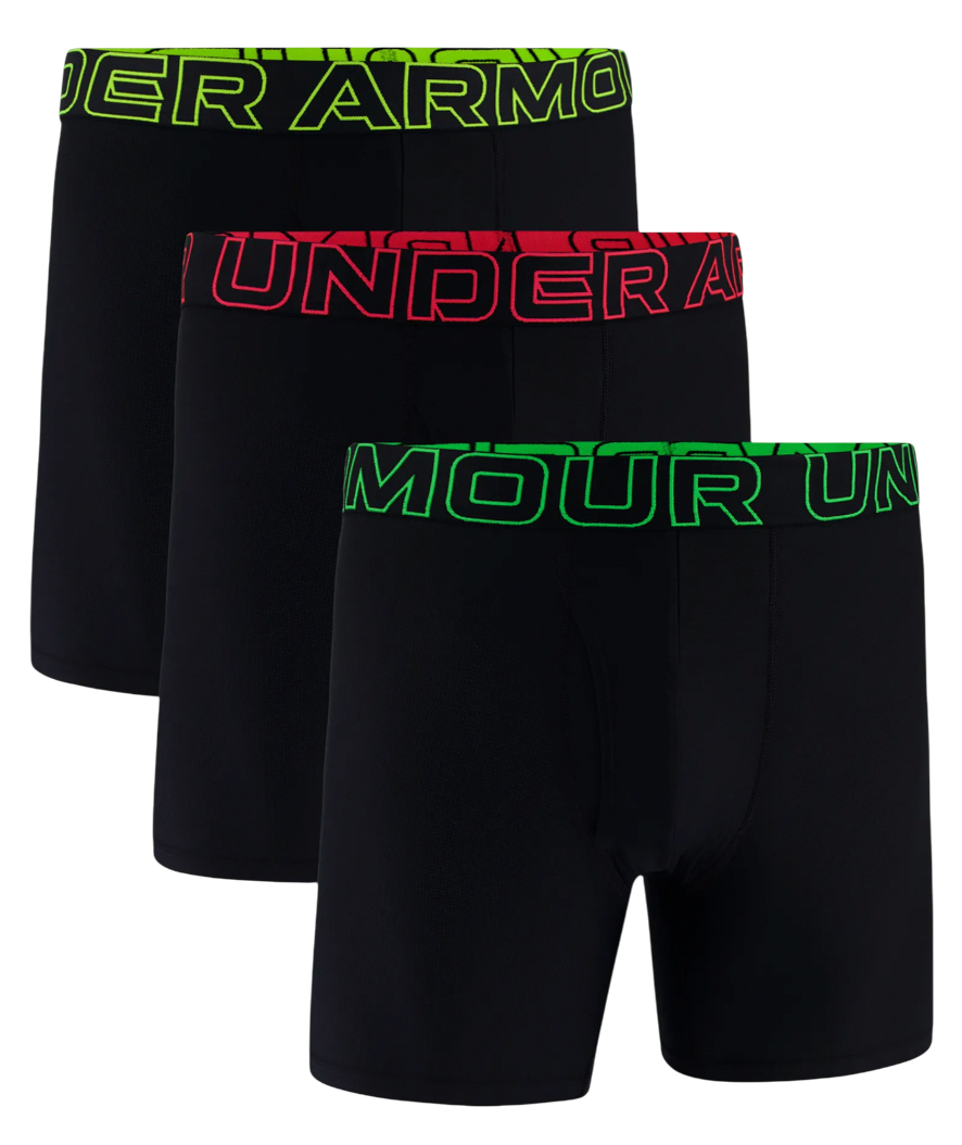 Boksere Under Armour Performance Tech Mesh 6-Inch 3-Pack Boxer Briefs Sort | 1383884-005, 0
