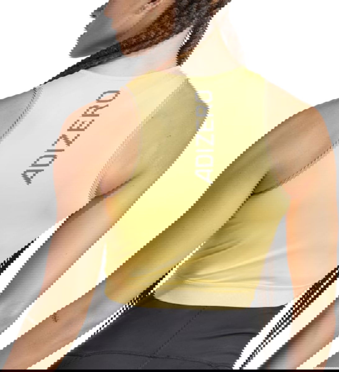 Tanktop adidas Performance adidas Adizero L CR TANK Gul | in1171, 1