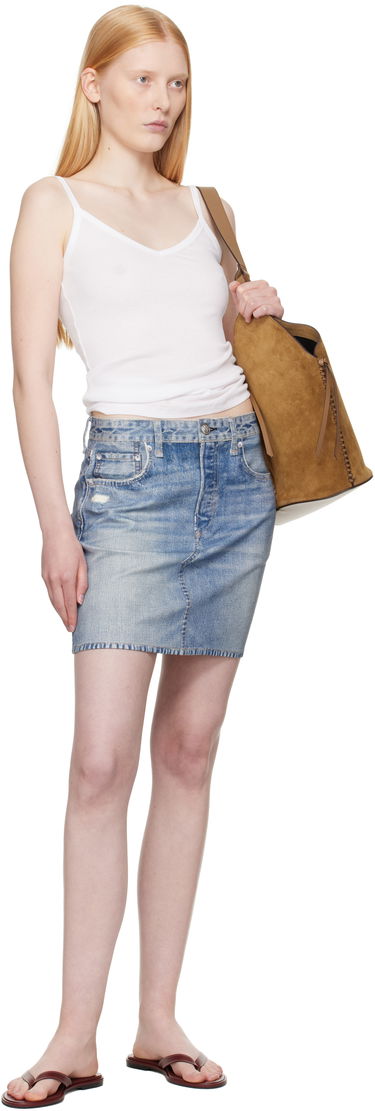 Nederdel rag & bone rag & bone Miramar Ponte Miniskirt Blå | WCW25PB0030703, 3