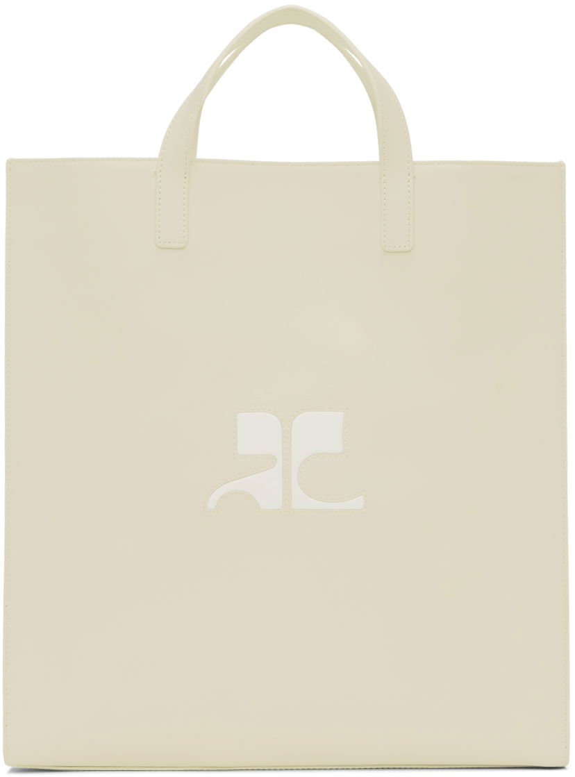 Mulepose Courrèges Courrèges Heritage Tote Bag Hvid | 124GSA087CR0027