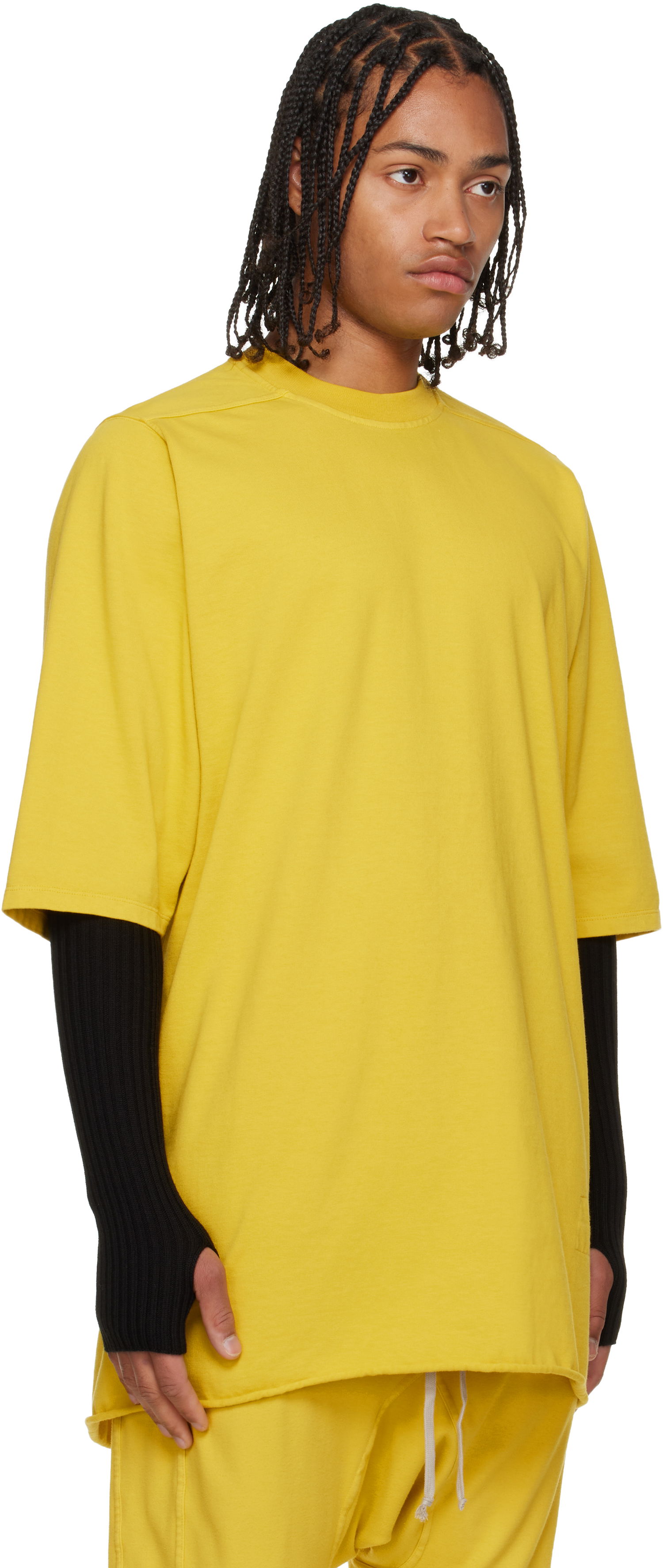 T-shirt Rick Owens Concordians Jumbo SS T-shirt Gul | DU02E7274 RIG, 1