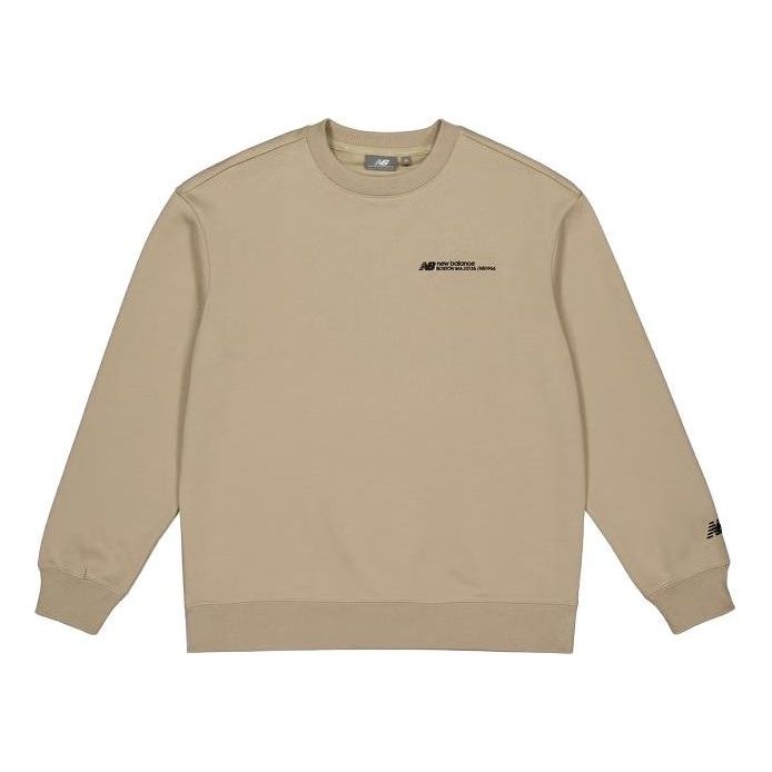Sweater New Balance Casual Pullover Beige | NCD43081-LBE