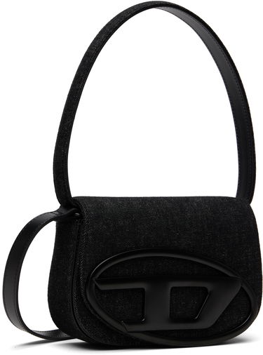 Skuldertaske Diesel 1DR Denim Shoulder Bag with Logo Sort | X08396-P6901-T8013, 1