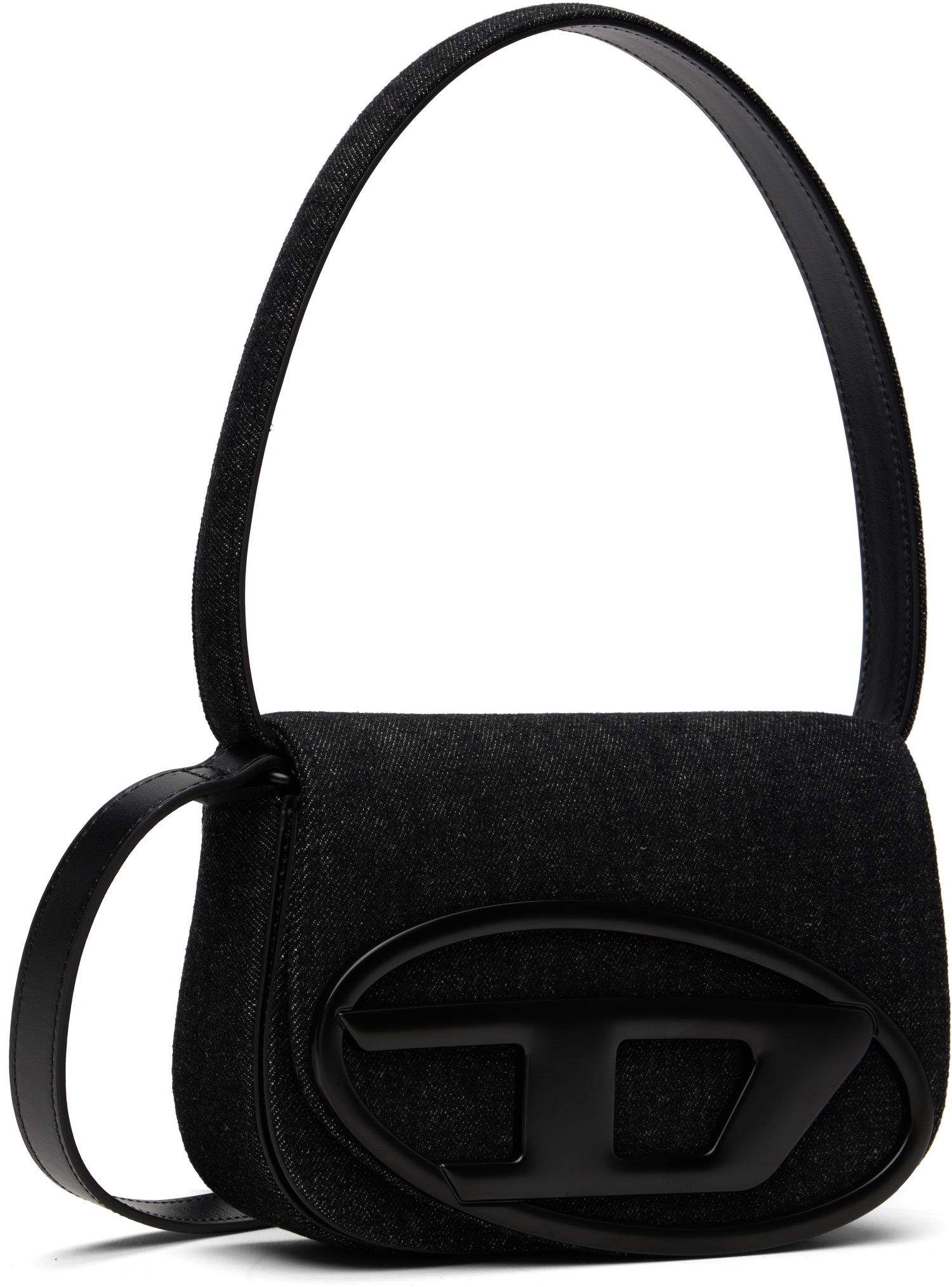 Skuldertaske Diesel 1DR Denim Shoulder Bag with Logo Sort | X08396-P6901-T8013, 1