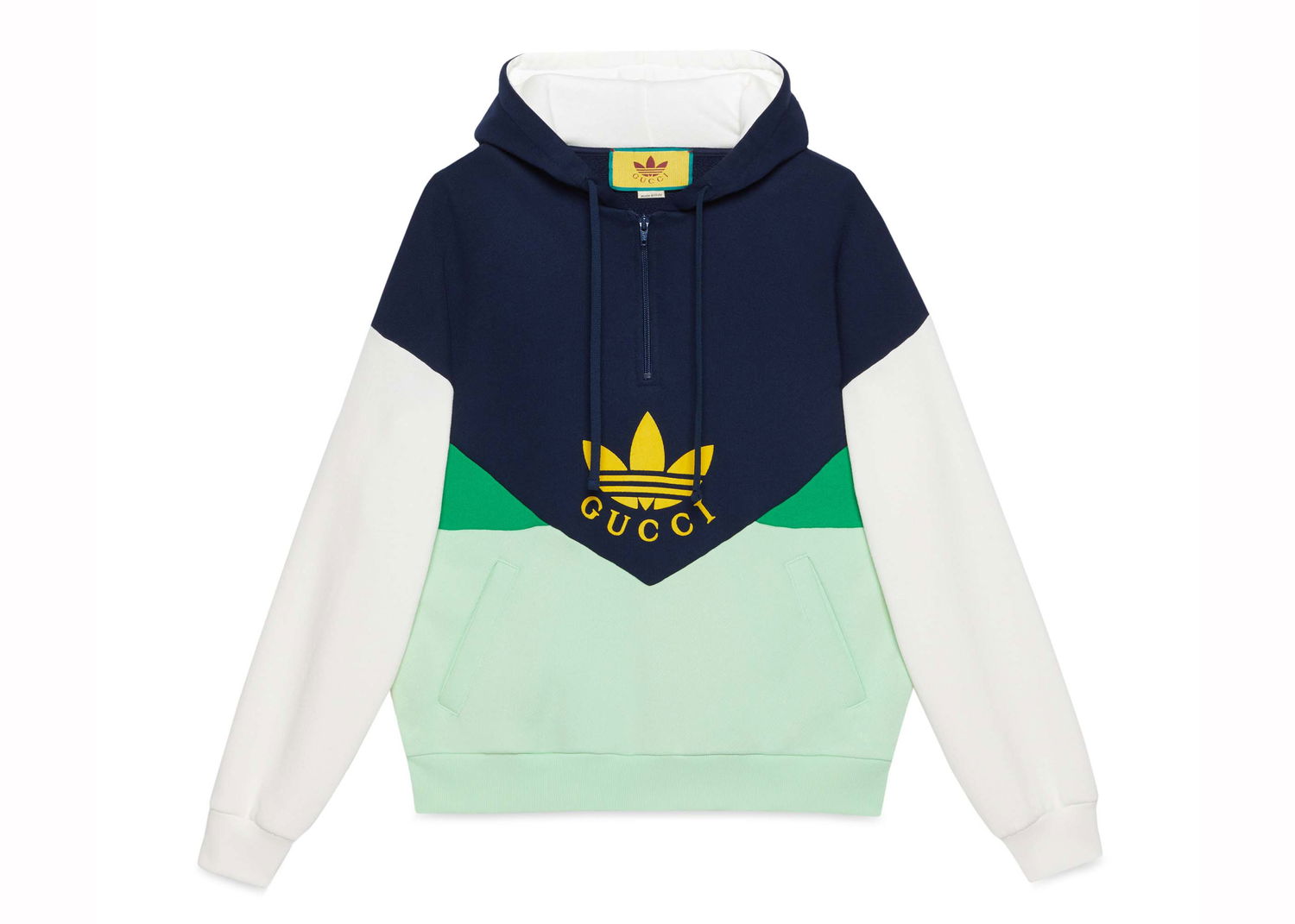 Sweatshirt Gucci x Adidas Hooded Sweatshirt Blue Turkis | 724666 XJE20 3846, 0