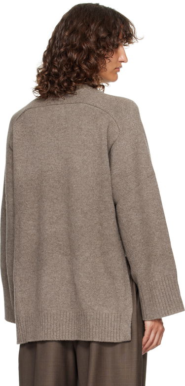 Sweater Loulou de Saison Loulou de Saison Safi Cashmere Blend Sweater Brun | SAFI LDS, 2