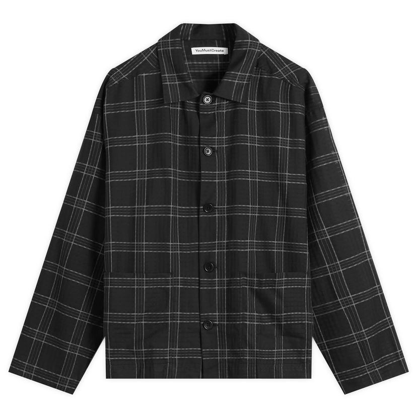Skjorte YMC YMC PJ Check Overshirt, Size Small Sort | P2ZAP-01