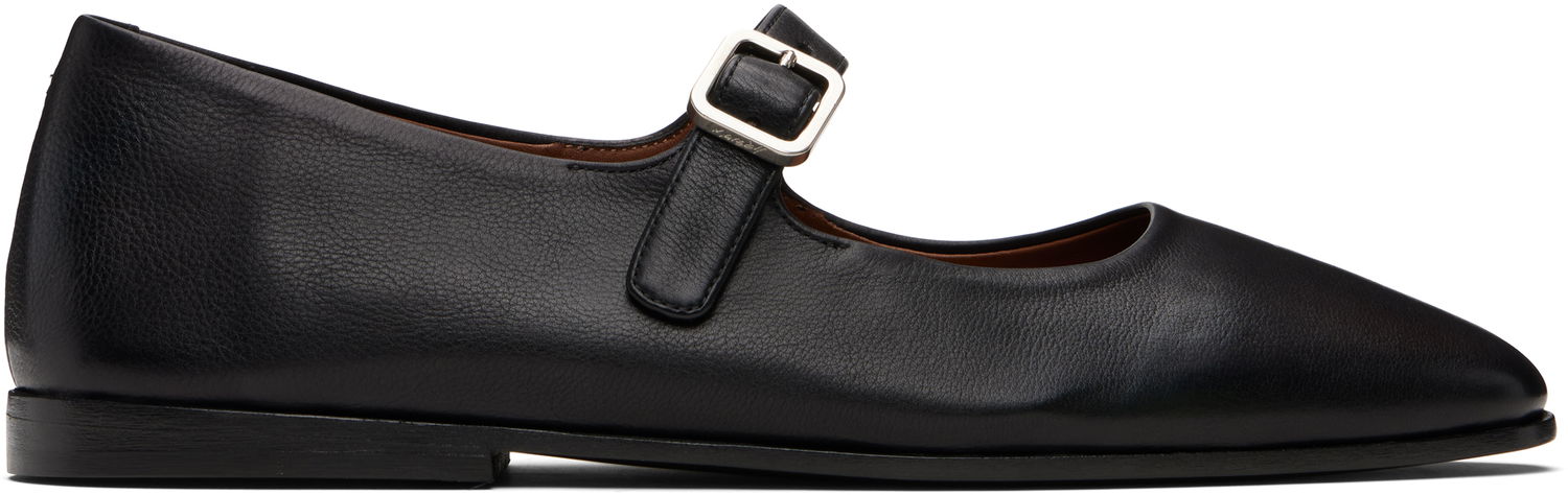 Sneakers og sko Marsèll Marsell Scivolo Leather Ballerina Flats Sort | MW8376 P010, 0