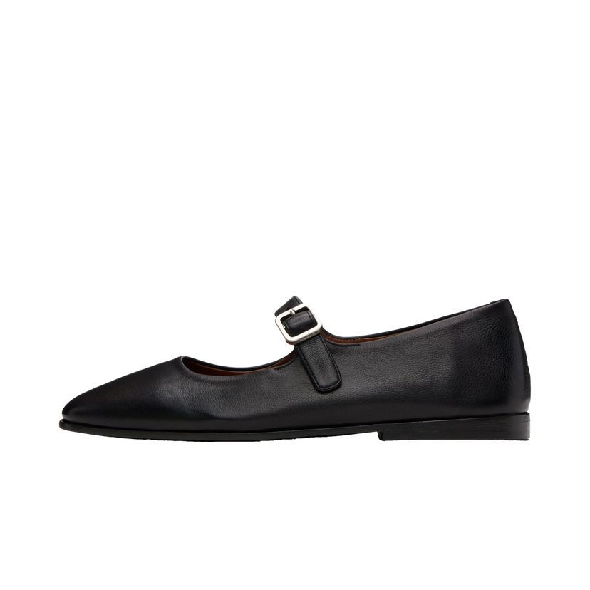 Sneakers og sko Marsèll Marsell Scivolo Leather Ballerina Flats Sort | MW8376 P010