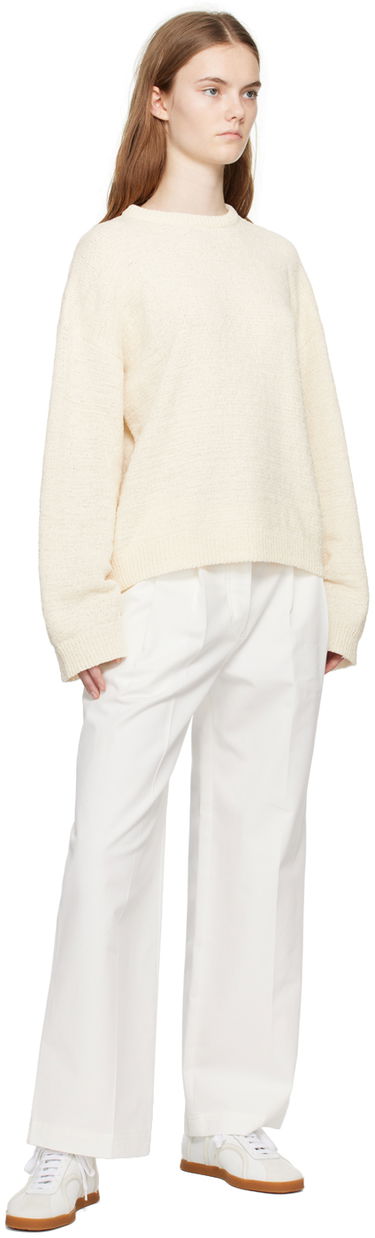 Sweater TOTEME Crewneck Relaxed-Fit Sweater Beige | 242-WRT2286-YA0039, 3