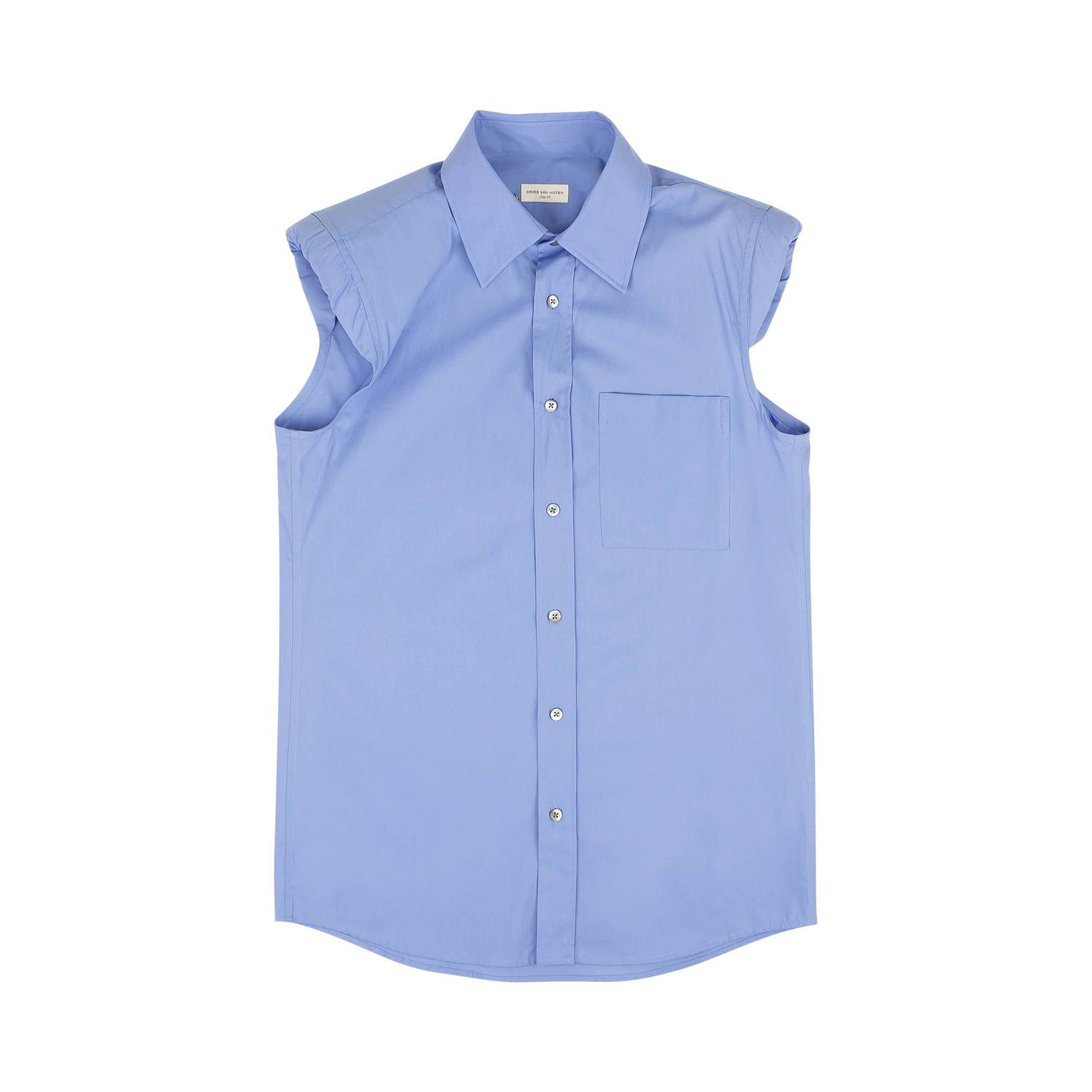 Skjorte Dries Van Noten Casual Padded Sleeveless Shirt Blå | 95 DVN 1052, 1