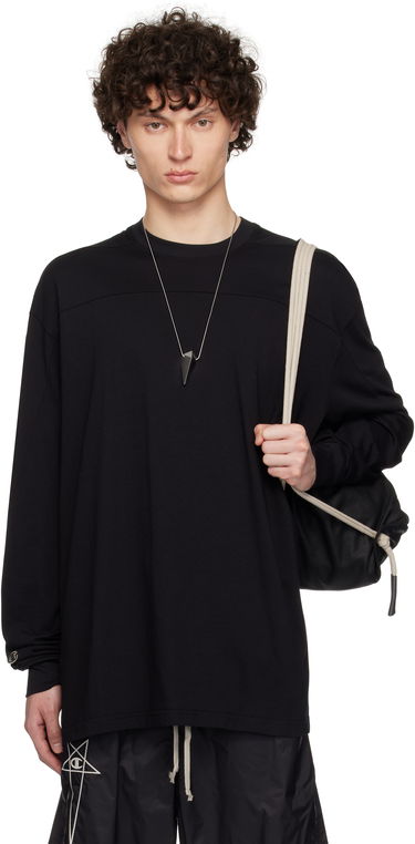 T-shirt Rick Owens Rick Owens Champion Edition Girdered Long Sleeve T-Shirt Sort | CM01E1672 CHJG JERSEY, 0