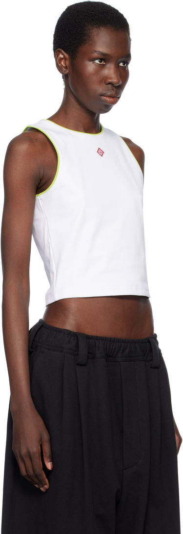 Tanktop Casablanca Casablanca Diamond Logo Cropped Tank Top Hvid | WS25-JTS-011-02, 1