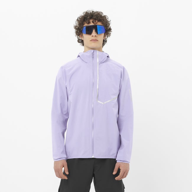 Vindjakke Salomon Bonatti Trail Running Jacket Lilla | LC2673600, 0