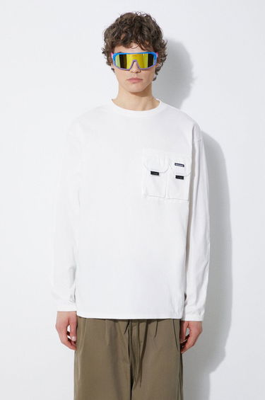 T-shirt Manastash Manastash Armor Long Sleeve T-Shirt Hvid | 7924130002, 3