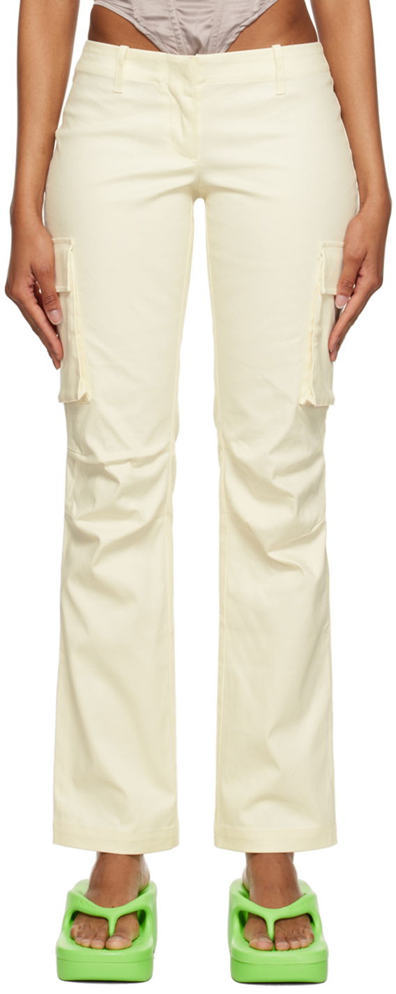 Cargo bukser Miaou Miaou Raven Cargo Pants Beige | 1019SCCRM, 0