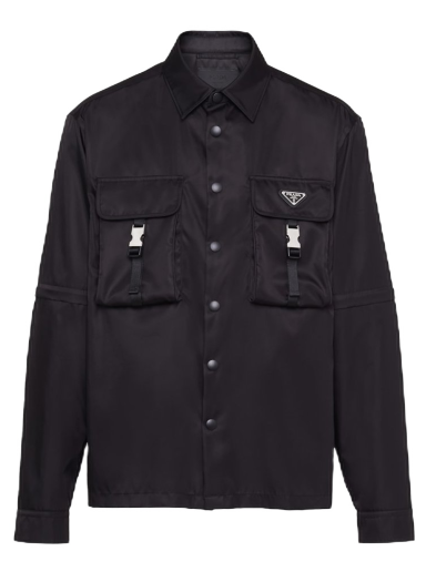 Skjorte Prada Re-Nylon Oversized Shirt Sort | SC548_1WQ8_F0002_S_212