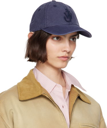 Kasket JW Anderson JW Anderson Anchor Logo Baseball Cap Mørkeblå | AC0398-FA0453, 3