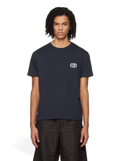 T-shirt Valentino Appliqué T-Shirt Sort | 4V3MG10V9LJ