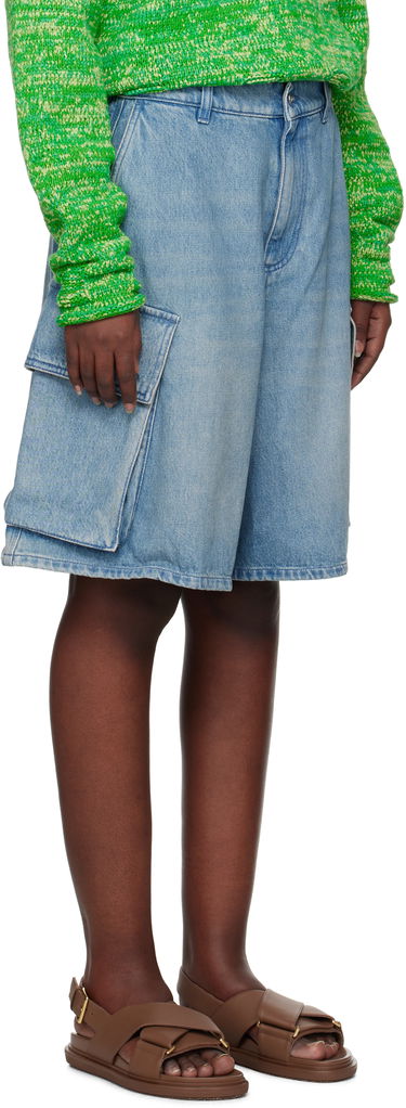 Shorts JW Anderson JW Anderson Cargo Denim Shorts Blå | DT0108-PG1735, 1