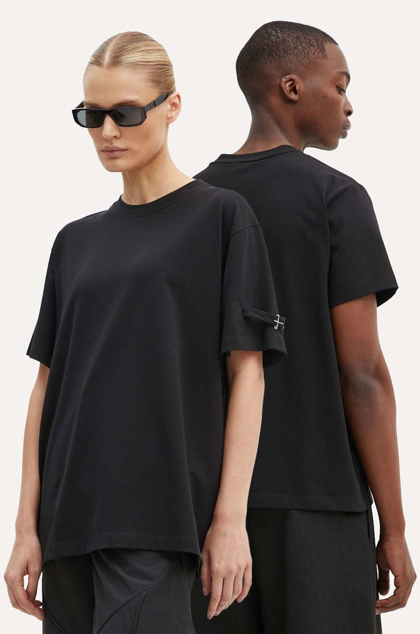 T-shirt HELIOT EMIL Black Buckle Detail T-Shirt Sort | PREAW24.M.09.119