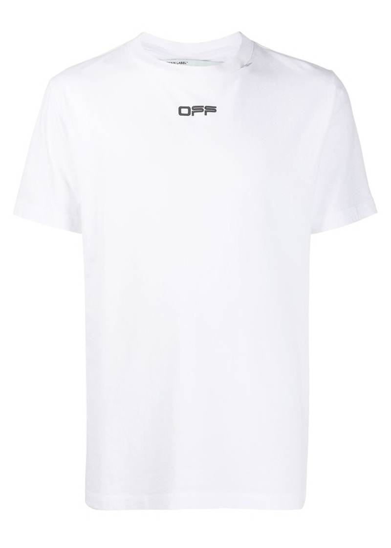 T-shirt Off-White Slim Fit Caravaggio Square T-Shirt Hvid | OMAA027S201850050188