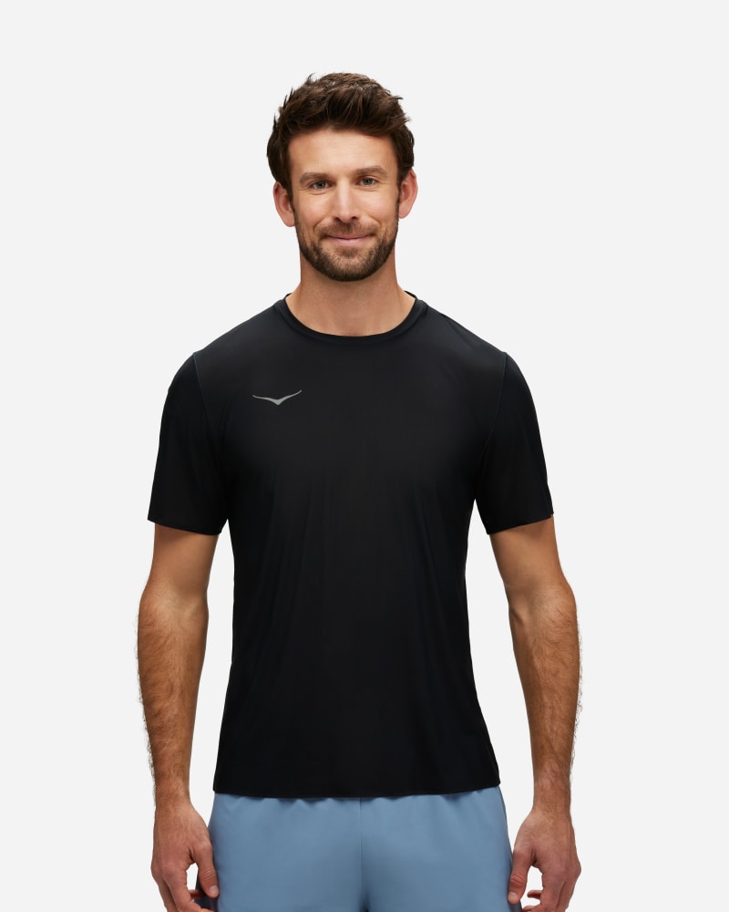 T-shirt Hoka One One Airolite Running T-Shirt Sort | 1151071-BLK