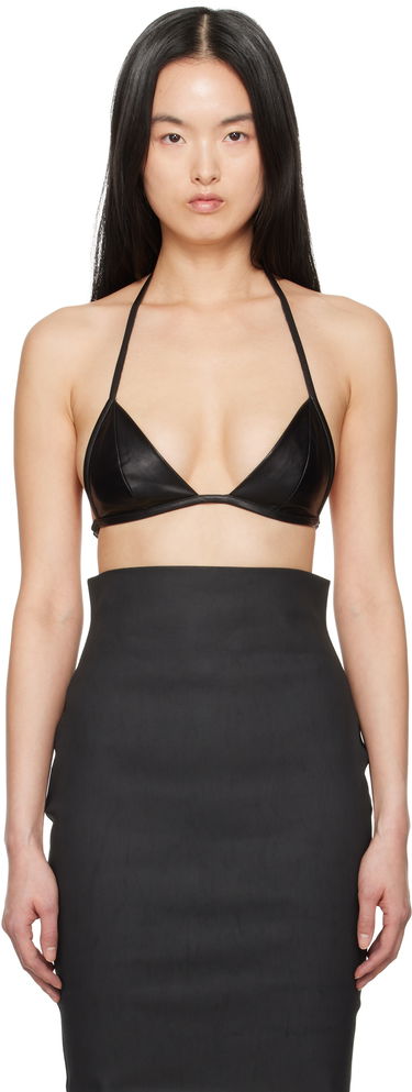 Bh Rick Owens Rick Owens Hollywood Leather Triangle Bra Sort | RP01E7091 LBY, 0