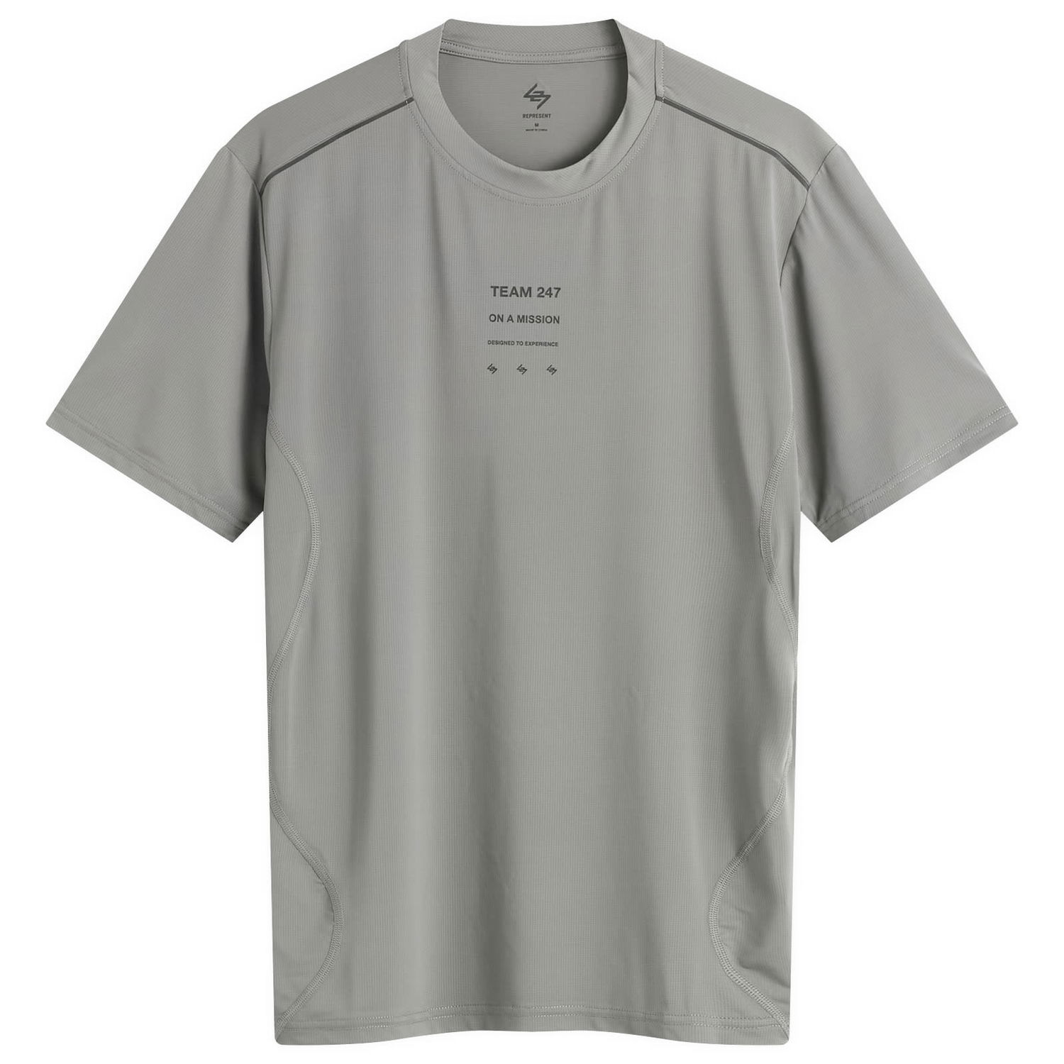 T-shirt Represent Clo 247 Short Sleeve Runner T-Shirt Grå | 247M100018-44, 0