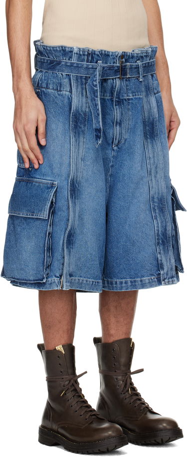 Shorts HED MAYNER Hed Mayner Denim Cargo Shorts Blå | HMMA67025A-HA191, 1