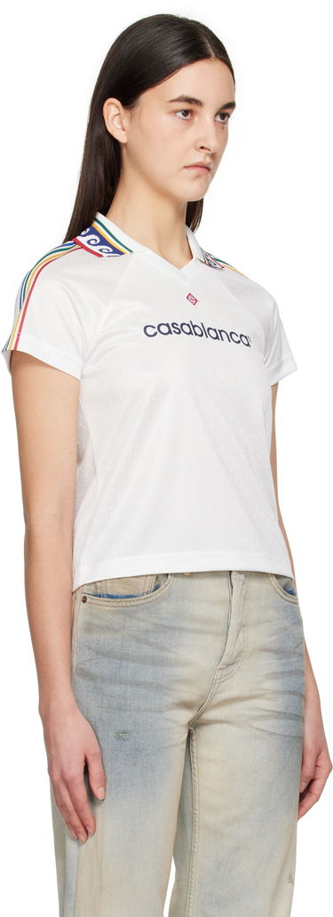 T-shirt Casablanca Casablanca Jacquard Monogram Football T-Shirt Hvid | WPS25-JTP-302-01, 1