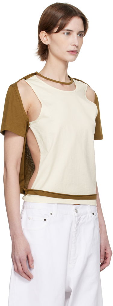 Tanktop Eckhaus Latta Eckhaus Latta Hugging Sleeveless T-Shirt Beige | 1203-EL-PS25-C -, 1