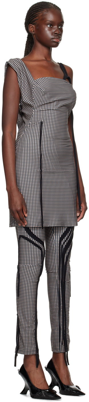 Kjole Ottolinger Ottolinger Plaid Mini Dress Sort | 501401, 1