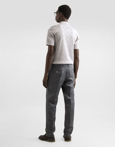 Bukser Dolce & Gabbana Dolce & Gabbana Washed Linen Canvas Trousers Grå | GP06JTFU4MFN0701, 2