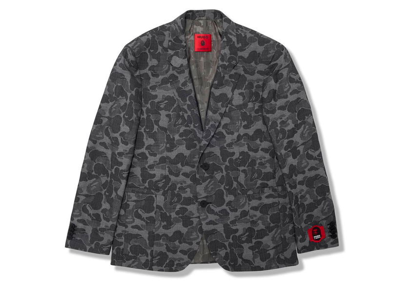 Jakke BAPE BAPE x Hugo Camo Jacket Black Sort | 7I23-142-901