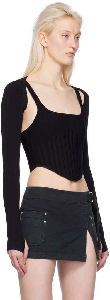 Nederdel Dion Lee Ventral Compact Corset Top Sort | A7772PS24, 1