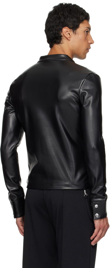 Jakke Courrèges Courrèges Faux-Leather Biker Jacket Sort | 325CTO448PU0049, 2