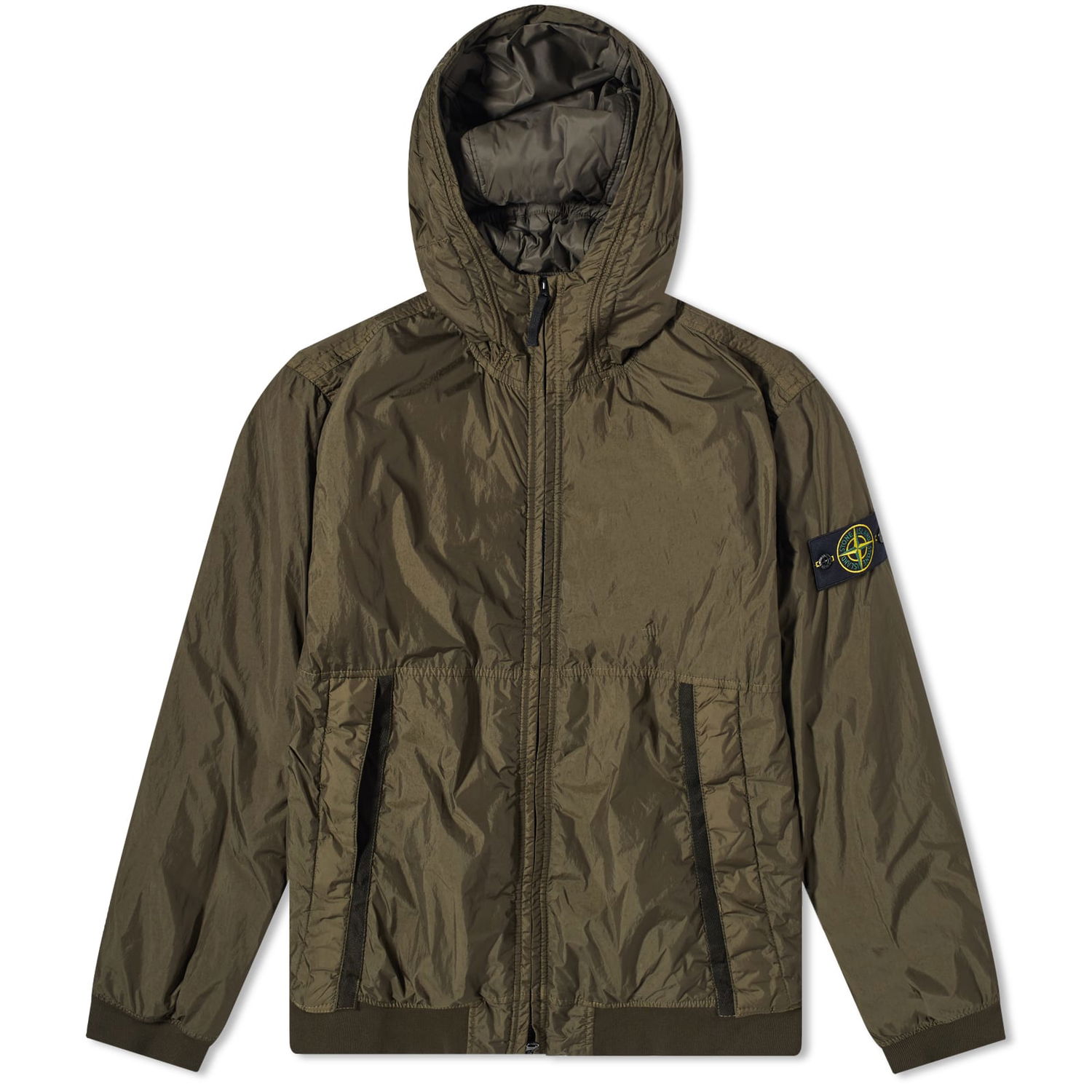 Jakke Stone Island Crinkle Reps Hooded Down Jacket Grøn | 7915408-V0058, 0