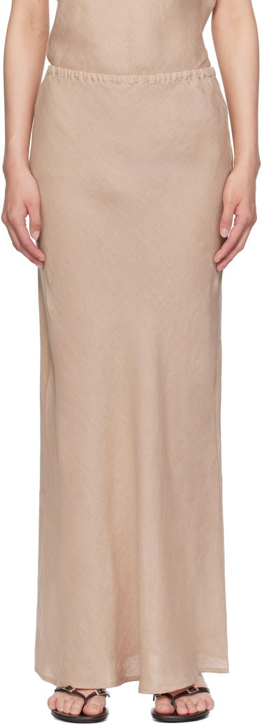 Nederdel Baserange Baserange Dydine Maxi Skirt Beige | SKDY-LI-SU25, 0