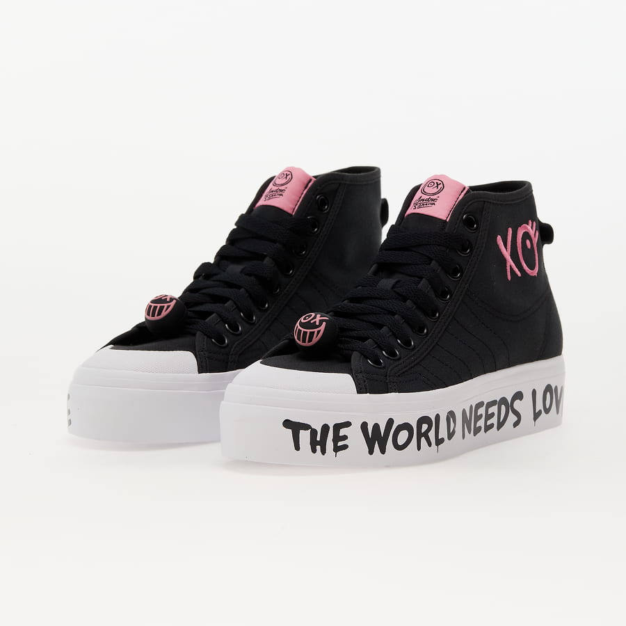 Sneakers og sko adidas Originals Nizza Platform Mid W "Core Black" Sort | HQ6867, 1