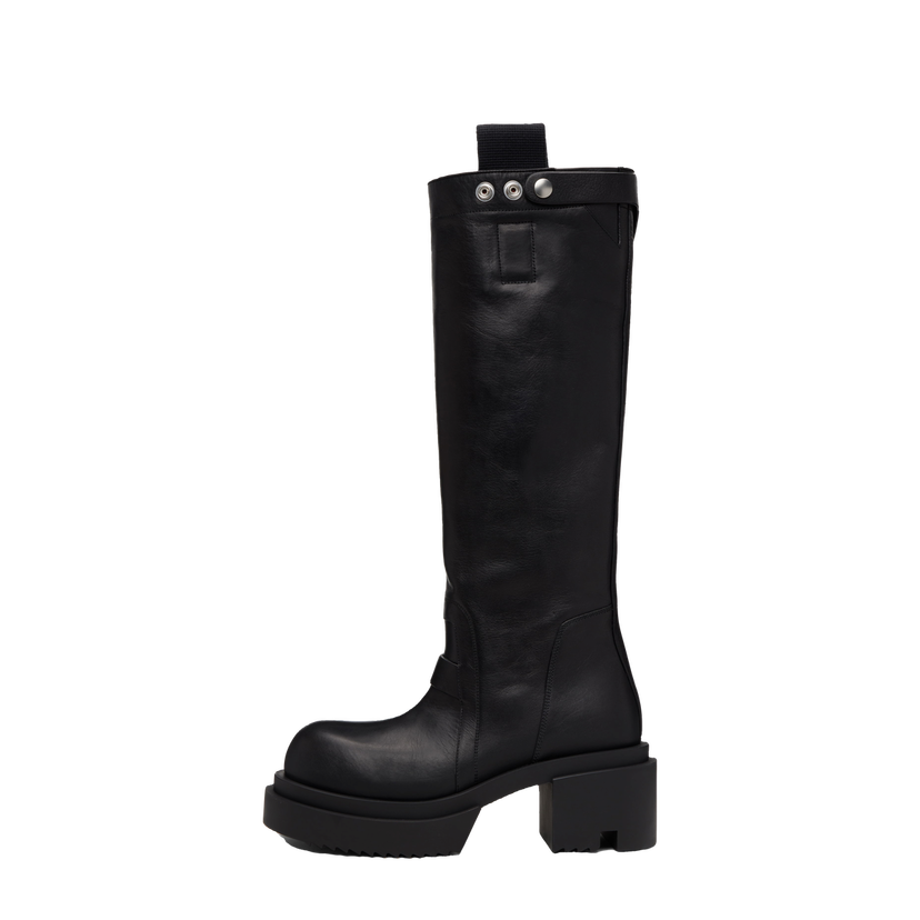 Sneakers og sko Rick Owens Rick Owens Concordians Pull On Mega Tractor Boots Sort | RU02E1834 LOO