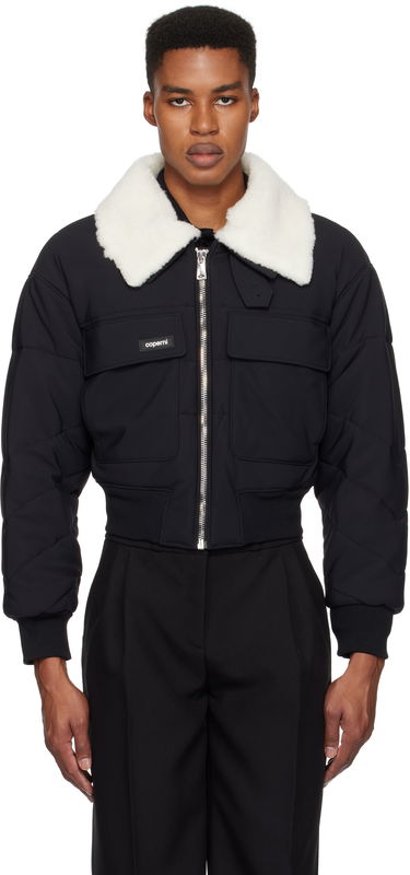 Bomberjakke Coperni C+ Shearling Collar Bomber Jacket Sort | V19BISF5004MEN, 0