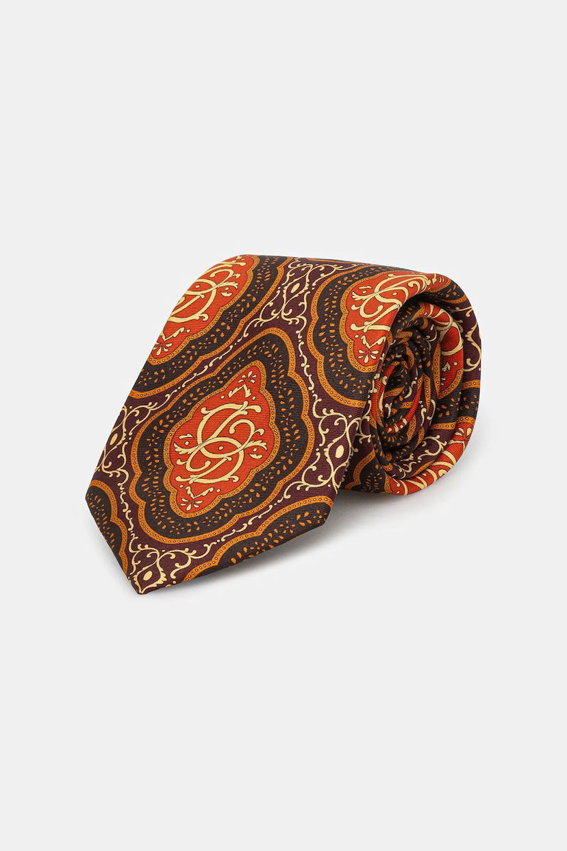 Tilbehør Drôle de Monsieur Drôle de Monsieur La Cravate MEdaillon Tie Brun | I.TI002.SE016