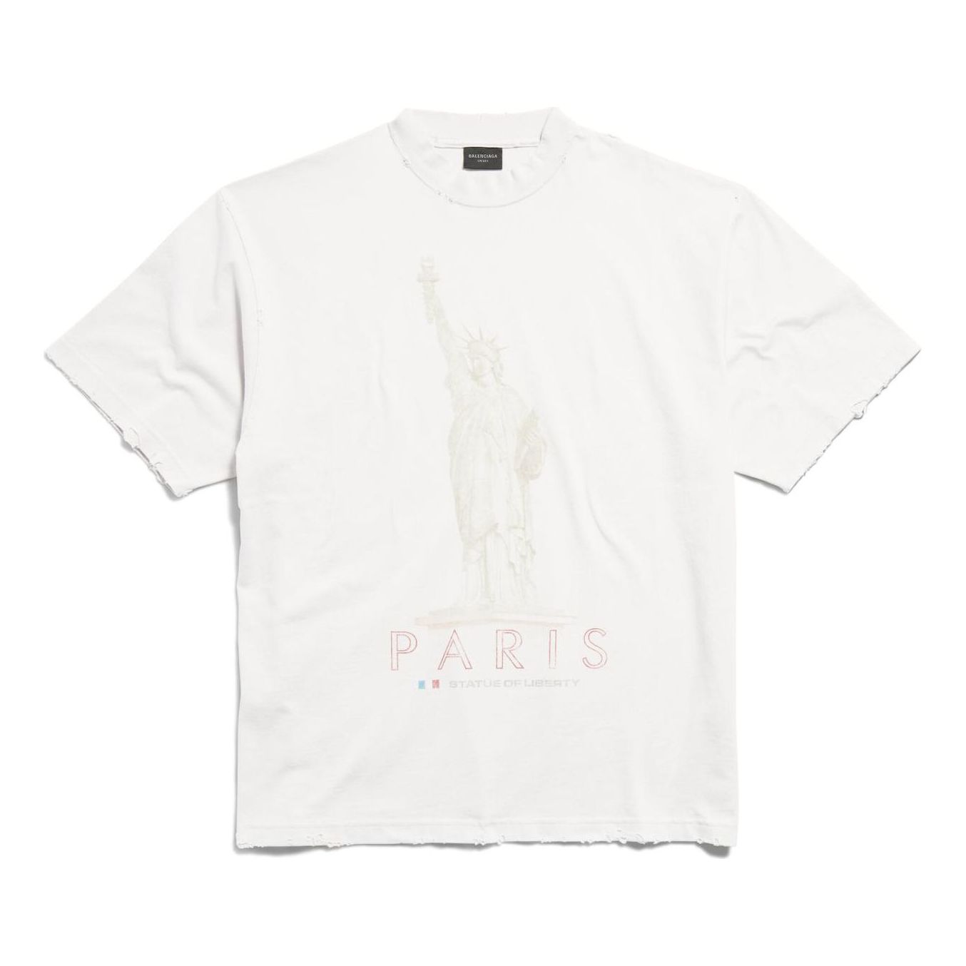 T-shirt Balenciaga Liberty Print T-Shirt Hvid | 764235TQVR99016, 0