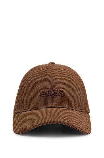 Kasket BOSS Corduroy cap with embroidered logo Brun | 50544383, 0