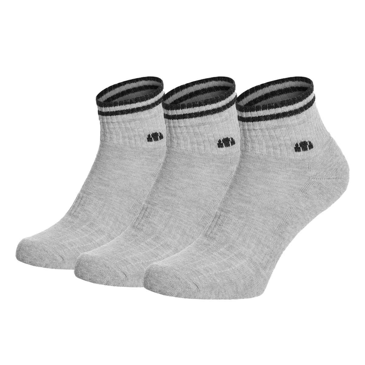 Sokker Ellesse Ankle Socks 3-Pack Striped Cuff Grå | ELS241101-03, 0