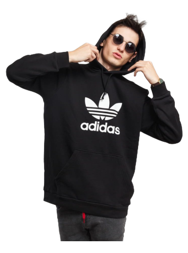 Sweatshirt adidas Originals Trefoil Hoodie Sort | DT7964