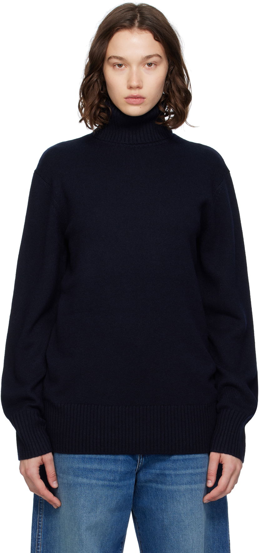 Sweater TOTEME TOTEME Cashmere Turtleneck Sweater Mørkeblå | 252-WRT0474-YA0016