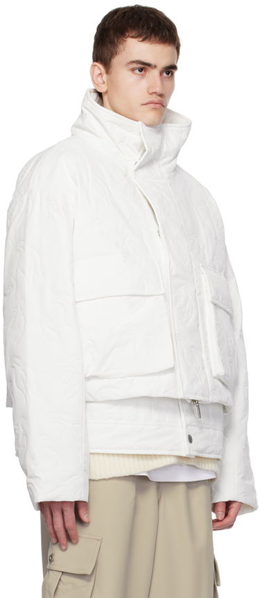 Puffer jakke Feng Chen Wang Feng Chen Wang Embossed Jacket Hvid | FUF16JK38, 1