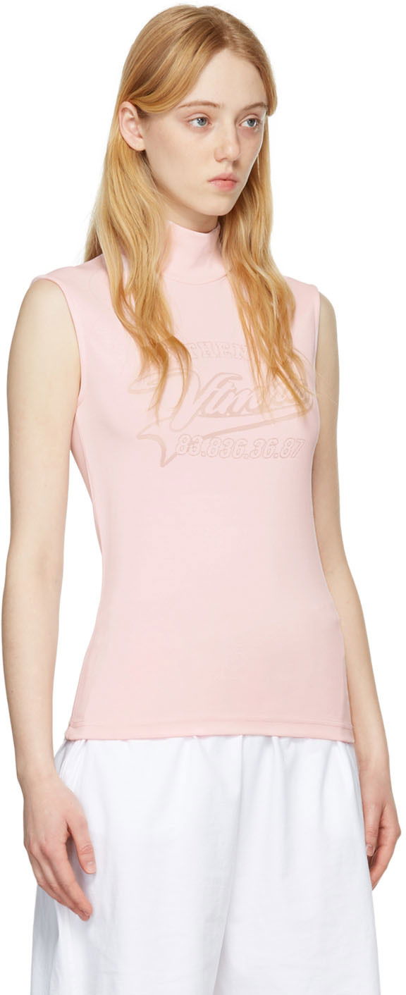 Tanktop VETEMENTS Viscose Turtleneck Lyserød | VL12TR520P, 1